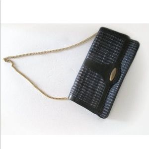 Vintage 1980's/90's navy shoulder bag/clutch